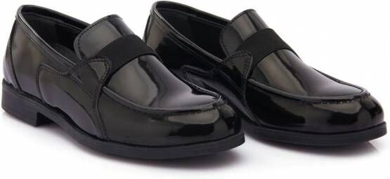 Moustache Lakleren loafers Zwart