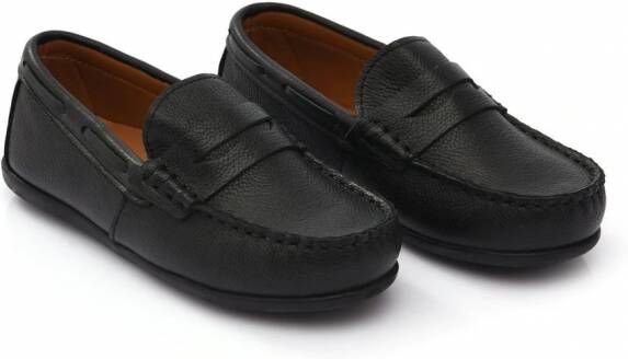 Moustache Loafers van imitatieleer Zwart