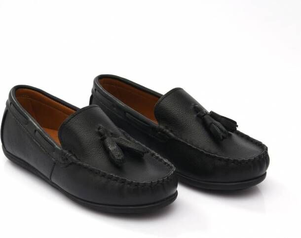 Moustache Loafers van imitatieleer Zwart