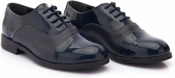 Moustache Oxford schoenen van lakleer Blauw