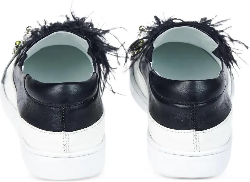 Mr & Mrs Italy feather-embellished jewel sneakers Zwart - Foto 3