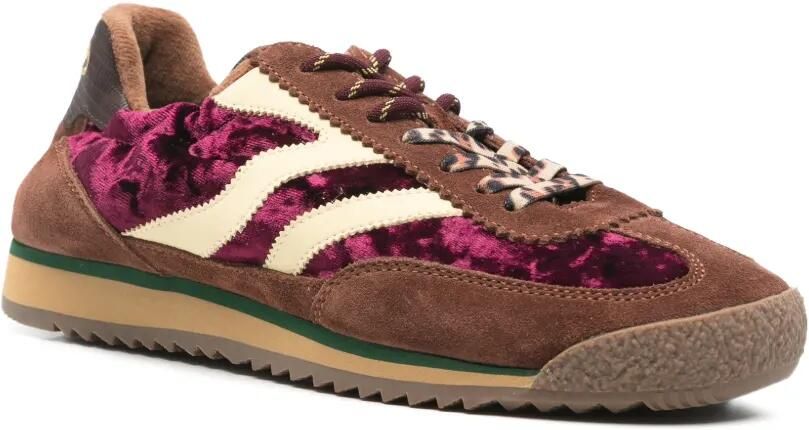 MRP STAR Suède sneakers met fluwelen vlakken Bruin - Foto 2