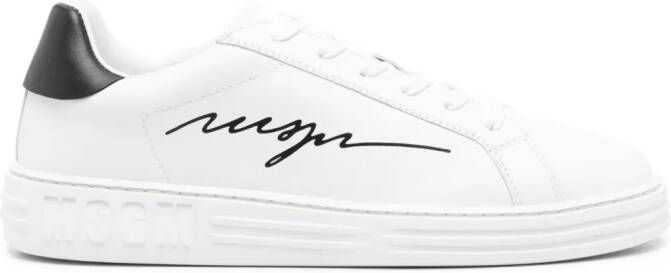 MSGM Iconic leren sneakers Wit