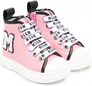 MSGM Kids Sneakers met logoprint Roze
