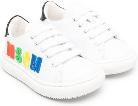MSGM Kids Sneakers met geborduurd logo Wit