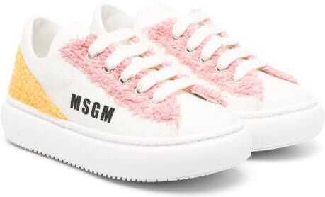 MSGM Kids Sneakers met logoprint Beige