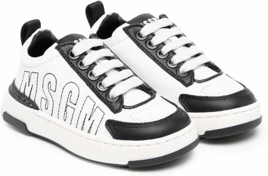 MSGM Kids Sneakers met logoprint Wit