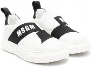 MSGM Kids Sneakers met logoprint Wit
