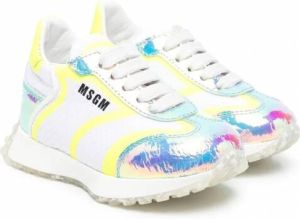 MSGM Kids Sneakers met vlakken Wit