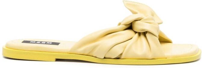 MSGM Slippers met geknoopt detail Geel