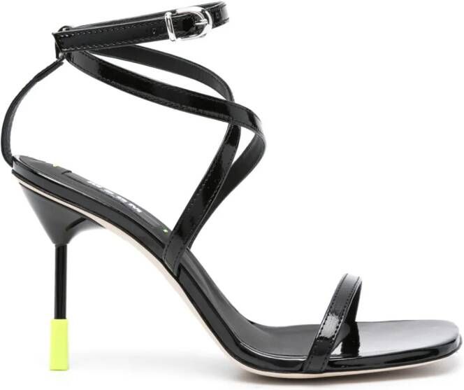 MSGM Leren sandalen Zwart