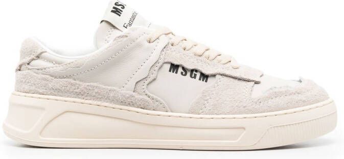 MSGM Sneakers met logoprint Beige