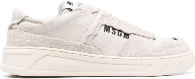 MSGM Sneakers met logoprint Beige