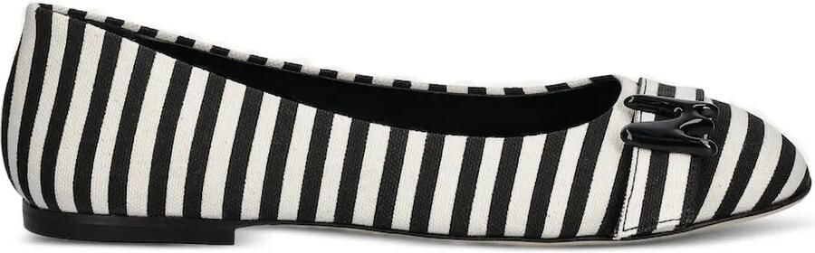 MSGM Gestreepte ballerina's Zwart