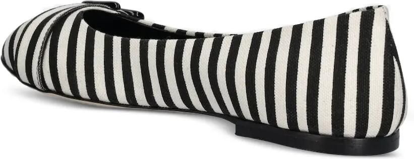 MSGM Gestreepte ballerina's Zwart - Foto 3
