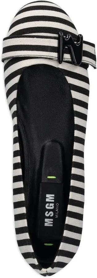 MSGM Gestreepte ballerina's Zwart - Foto 2