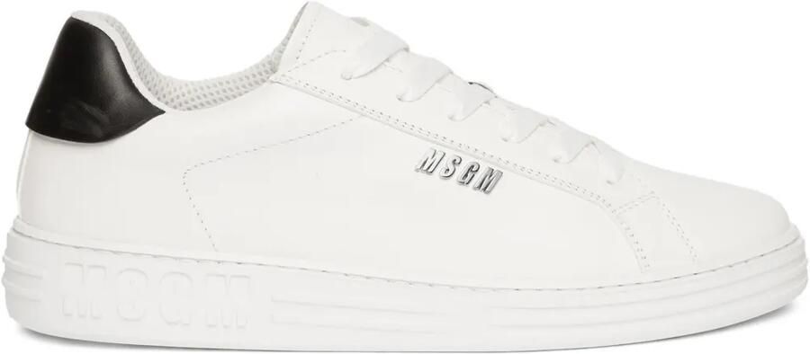 MSGM Iconic leren sneakers Wit