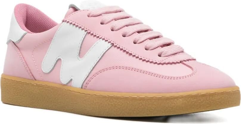 MSGM Kalfsleren sneakers met logo Roze