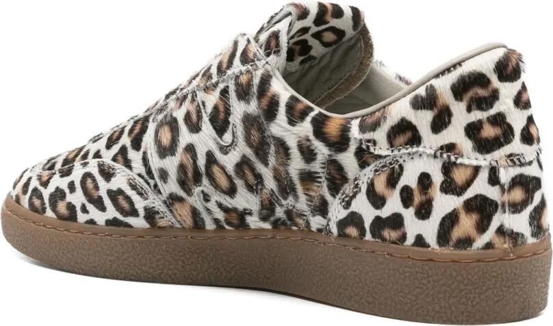 MSGM Kalfsleren sneakers met luipaardprint Beige - Foto 3