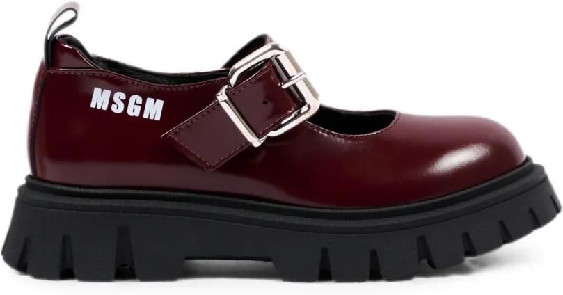 MSGM Kids Loafers met chunky zool en gespsluiting Rood - Foto 4