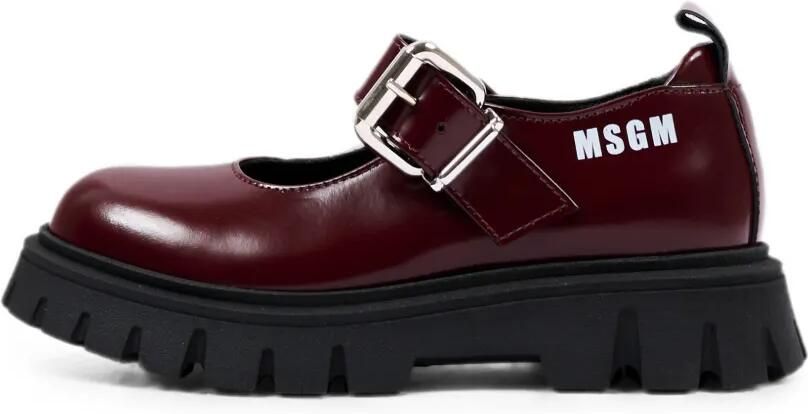 MSGM Kids Loafers met chunky zool en gespsluiting Rood - Foto 5