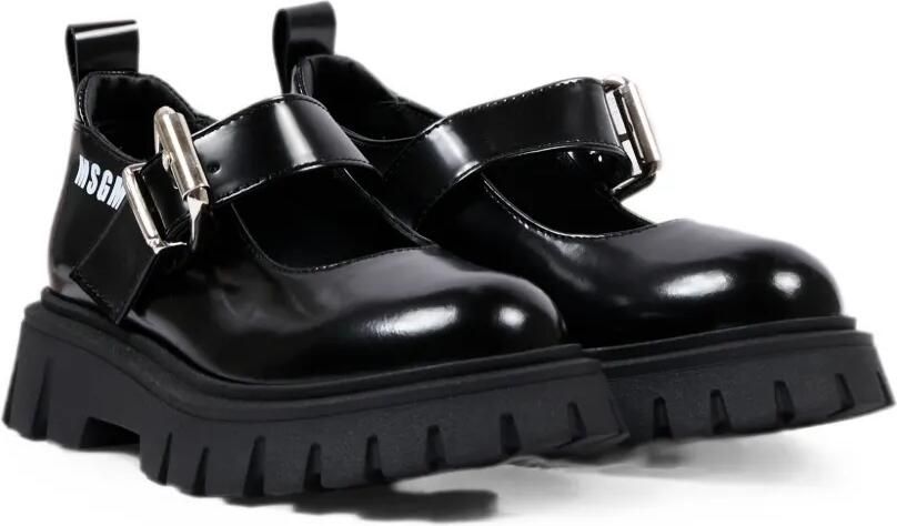 MSGM Kids Loafers met chunky zool en gespsluiting Zwart