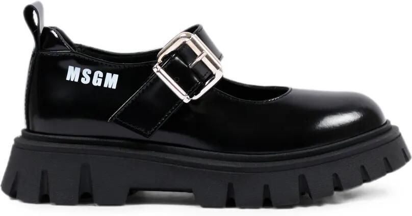 MSGM Kids Loafers met chunky zool en gespsluiting Zwart