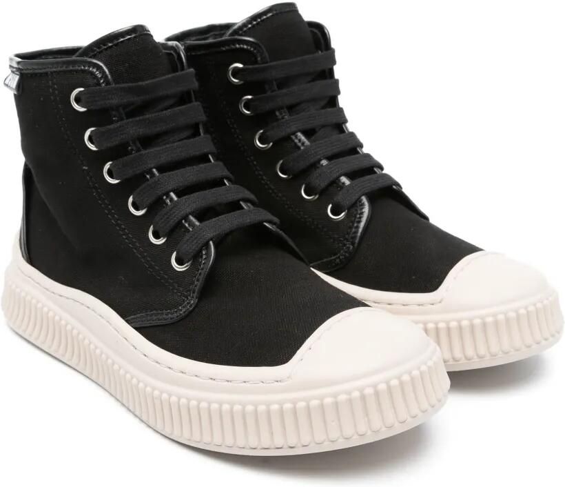 MSGM Kids Sneakers met logo-label Zwart