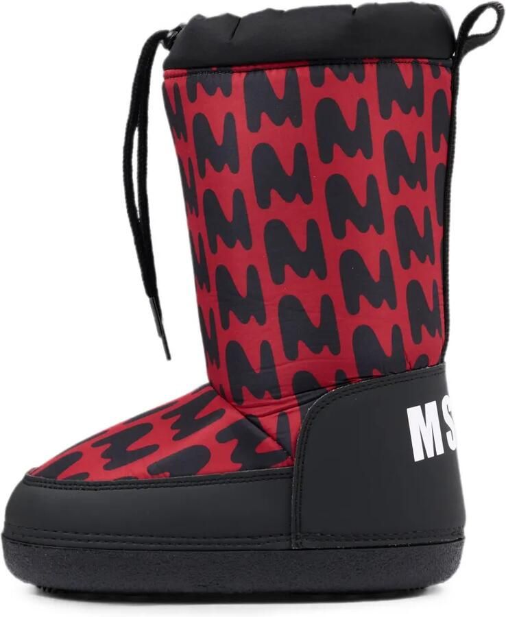 MSGM Kids Sneeuwlaarzen met monogram-print Rood - Foto 3