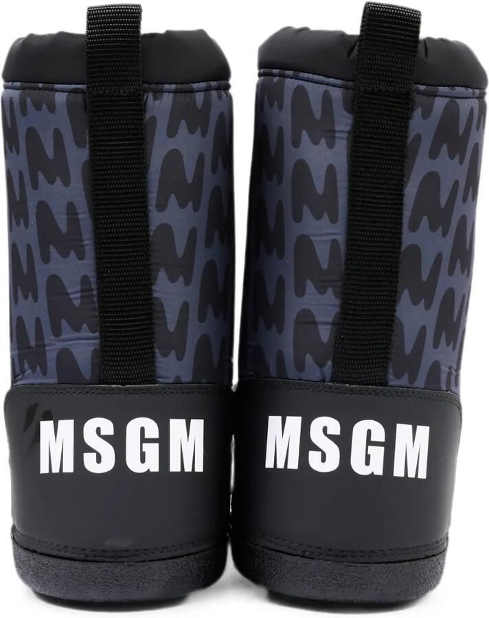 MSGM Kids Snowboots met monogram-print en trekkoord Zwart - Foto 3