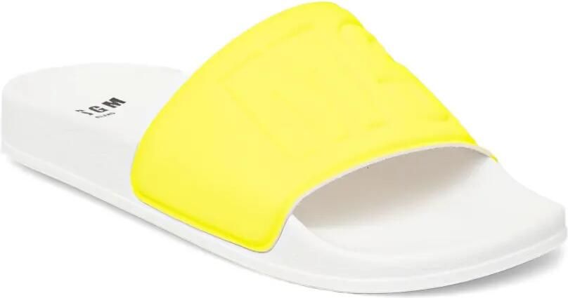 MSGM Slippers met logo-reliëf Geel - Foto 4