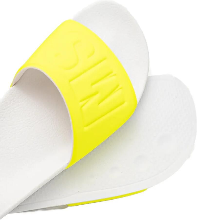 MSGM Slippers met logo-reliëf Geel - Foto 2