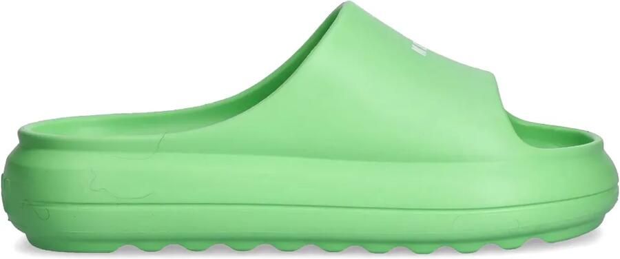 MSGM Slippers met logo-reliëf Groen