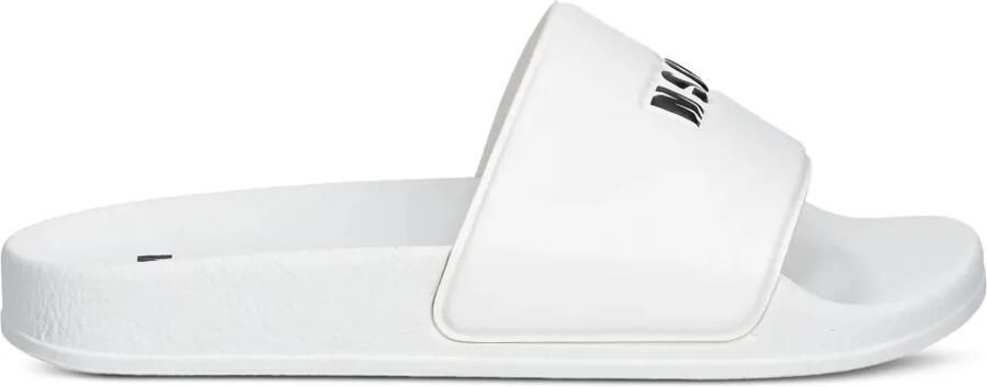 MSGM Slippers met logo-reliëf Wit