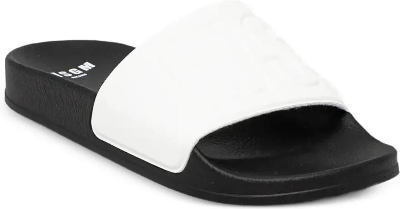 MSGM Slippers met logo-reliëf Wit - Foto 3