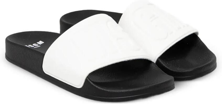 MSGM Slippers met logo-reliëf Wit - Foto 4