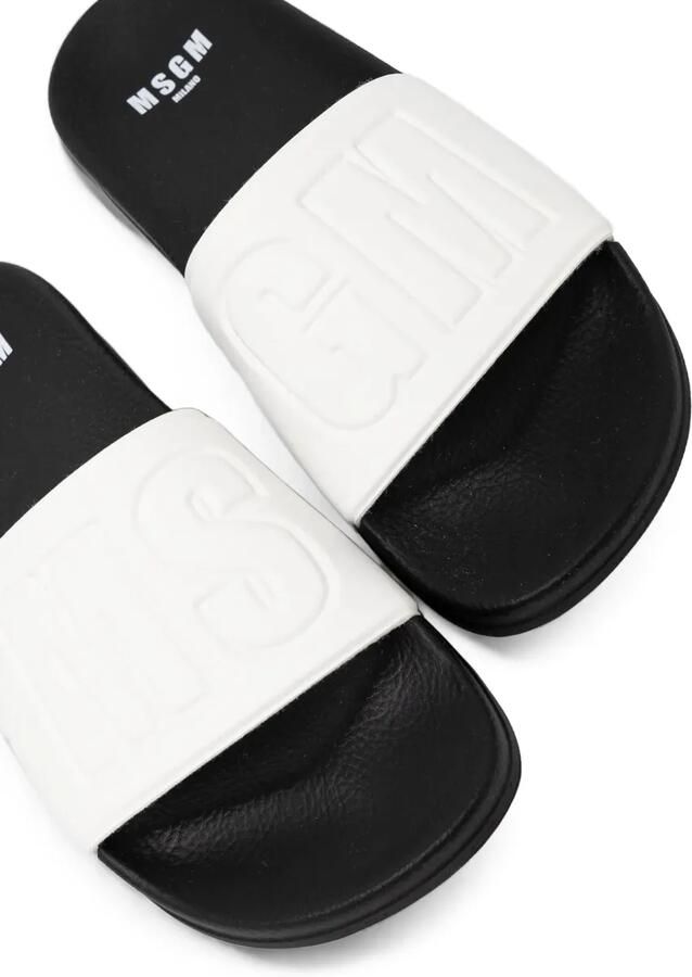 MSGM Slippers met logo-reliëf Wit - Foto 2