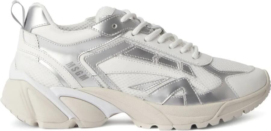 MSGM Sneakers met logo-reliëf met vlakken Wit