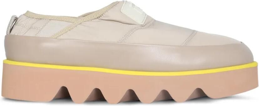 MSGM Sneakers met plateauzool en logopatch Beige