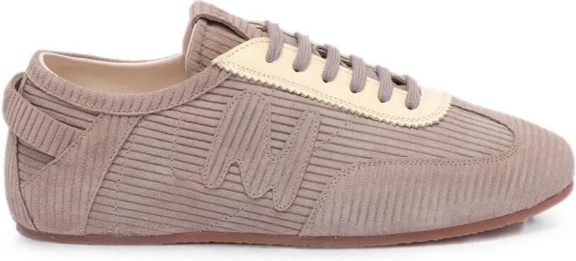 MSGM Sneakers met ribfluwelen effect en logo-patch Bruin