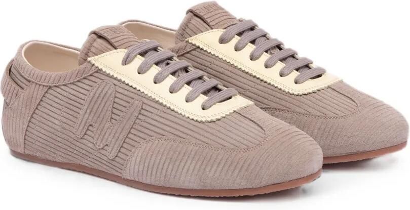 MSGM Sneakers met ribfluwelen effect en logo-patch Bruin - Foto 4