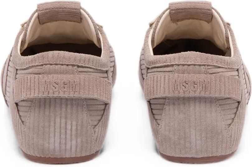MSGM Sneakers met ribfluwelen effect en logo-patch Bruin - Foto 3