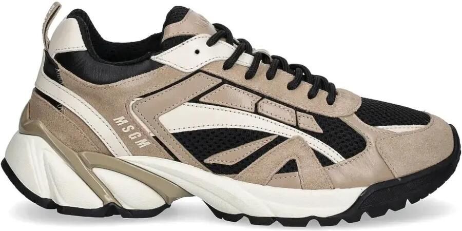MSGM Sneakers met vlakken en veters Grijs