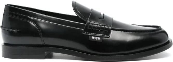 MSGM Leren loafers Zwart