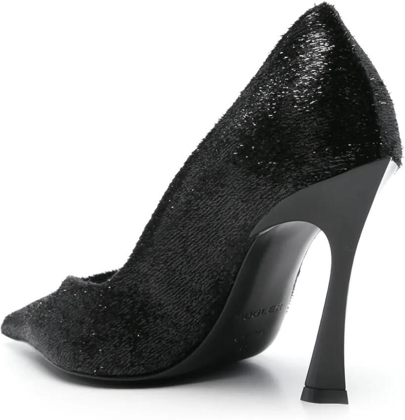 Mugler 105 mm lurex pumps Zwart - Foto 2