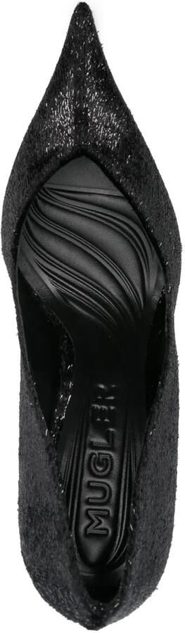 Mugler 105 mm lurex pumps Zwart - Foto 4