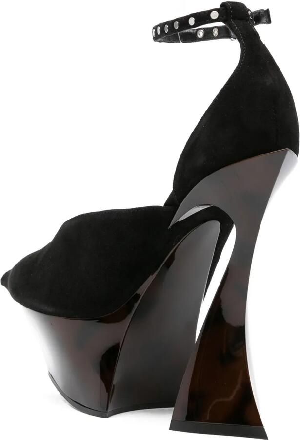 Mugler 140 mm pumps met plateauzool Zwart - Foto 3