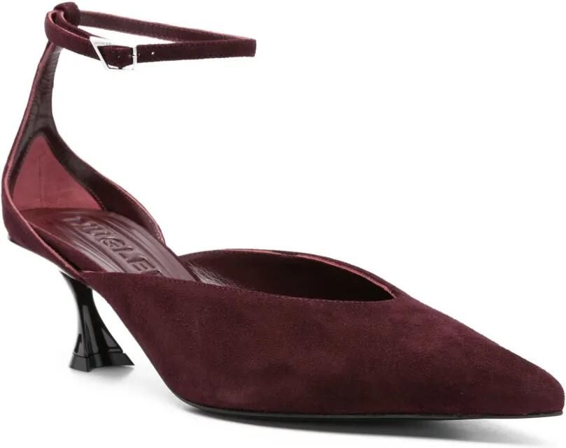 Mugler 55 mm Fang pumps met enkelbandje Rood - Foto 3