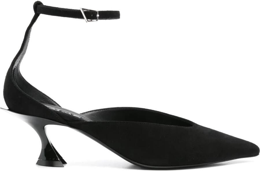 Mugler 55 mm Fang pumps met enkelbandje Zwart - Foto 1