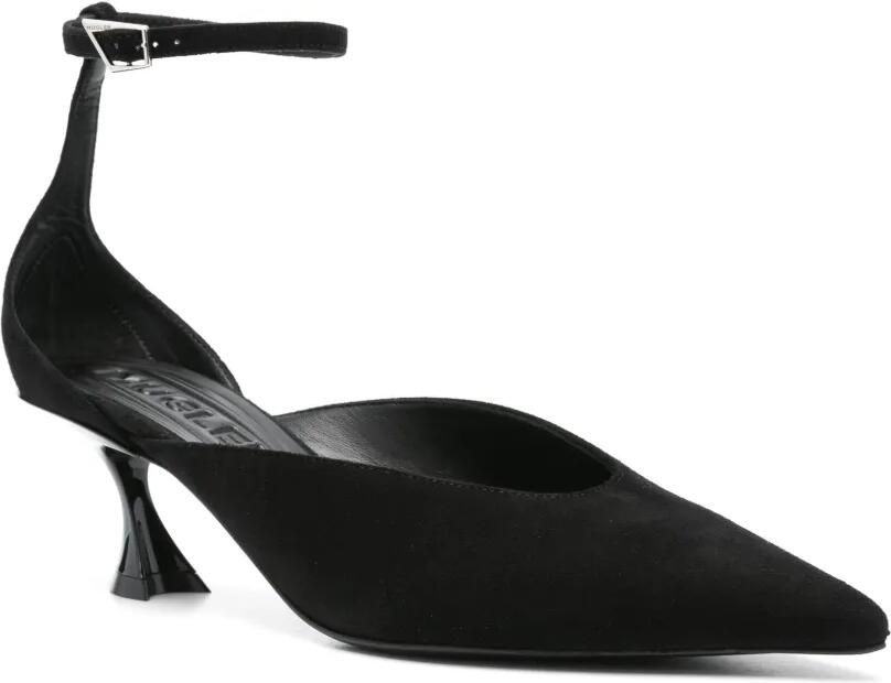 Mugler 55 mm Fang pumps met enkelbandje Zwart - Foto 3